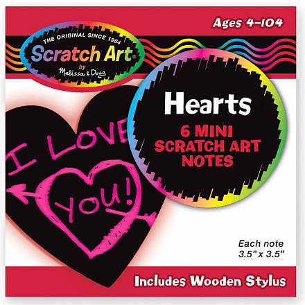 Набор мини - стикеров Scratch Art Сердечки 